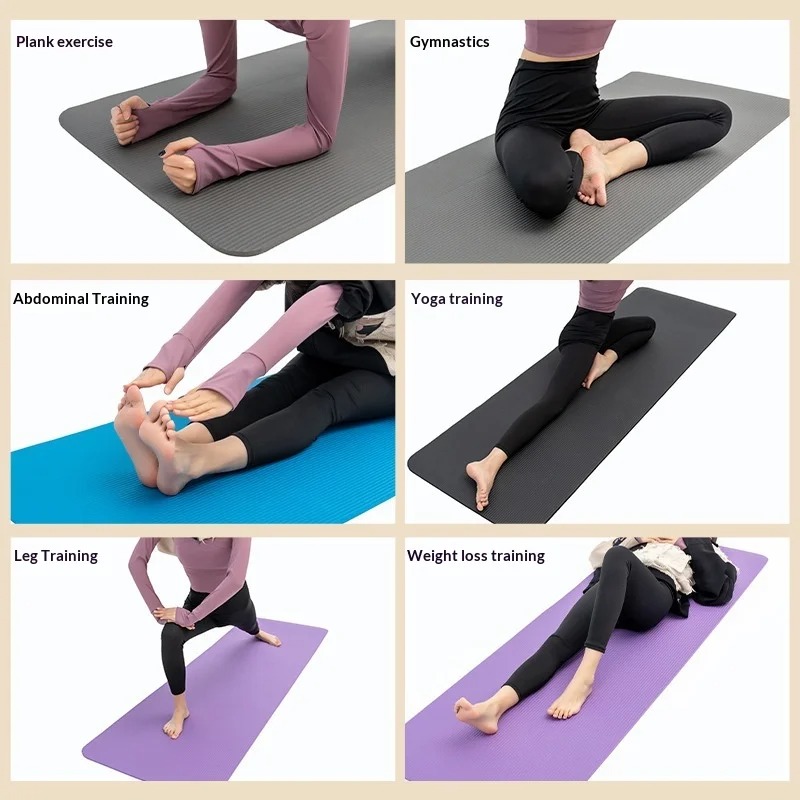 Home Pilates Yoga - Tapis de yoga extra épais antidérapant,