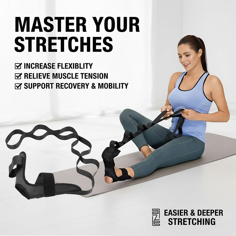 Pilates Ankle Strap - Bande d'étirement segmentée pour les jambes