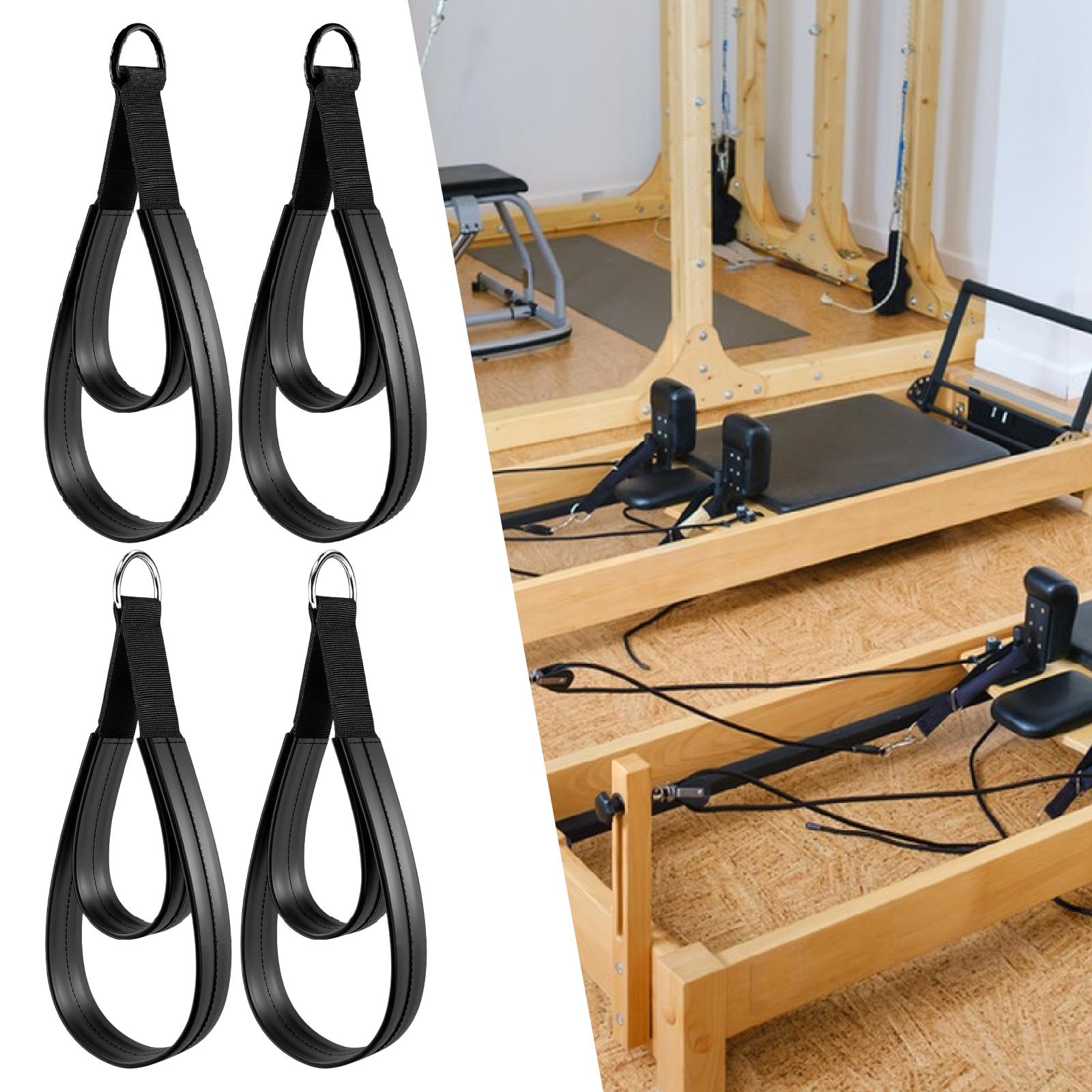Pilates Ankle Strap - 2 anneaux en D, poignée multifonctionnelle,