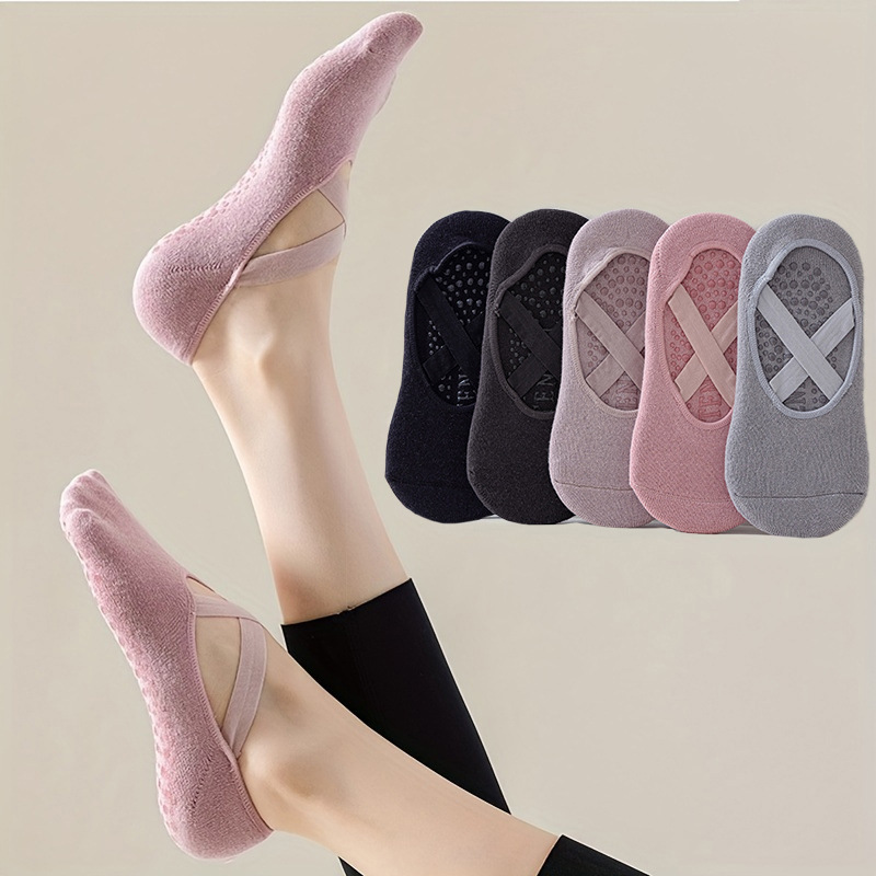 Pilates Ankle Strap - 5 paires de chaussettes de Yoga