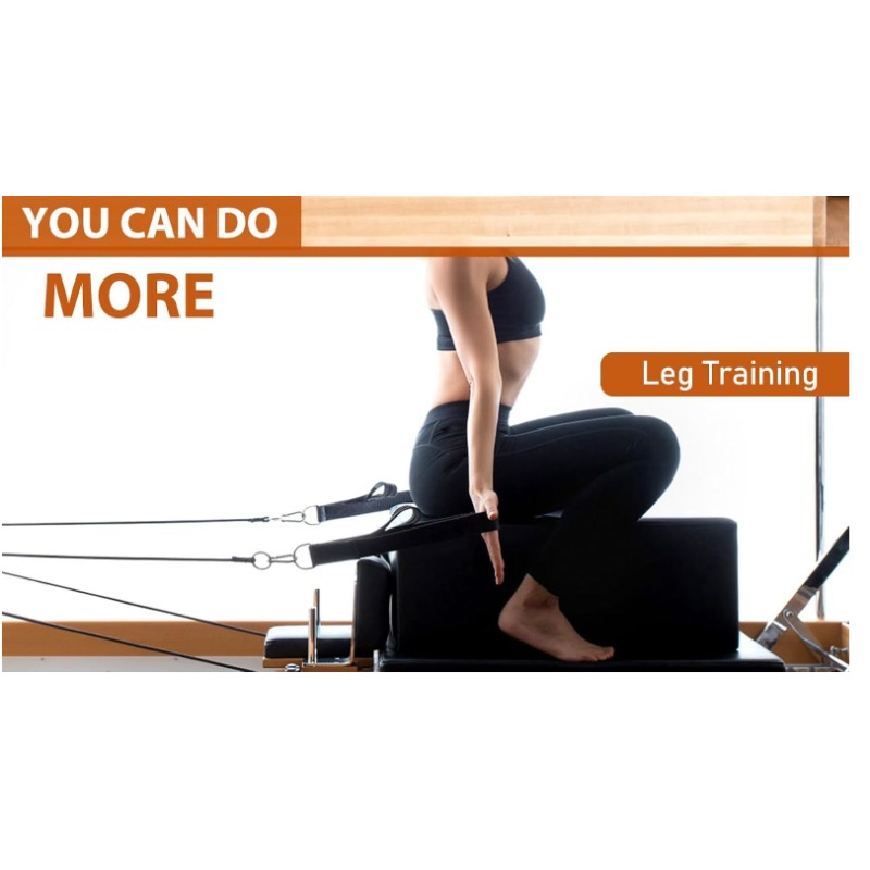 Pilates Ankle Strap - Sangle de Résistance Élastique Double Anneau