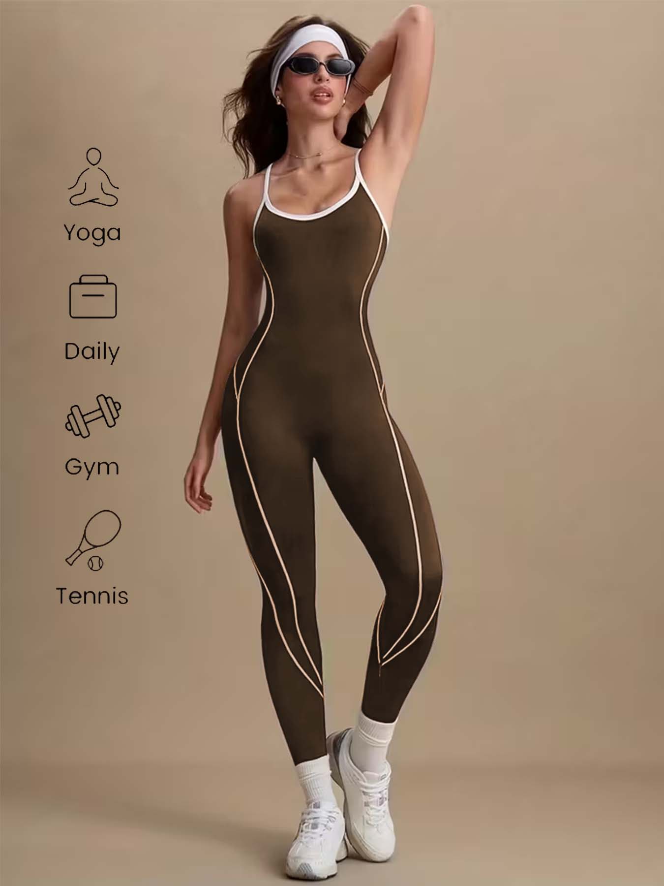 Combinaison de yoga marron pou - Pilates Ankle Strap avis et prix