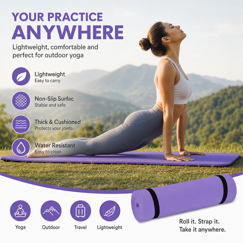 Tapis de Yoga épais antidérapa - Pilates Yoga Mat Thickness avis et prix